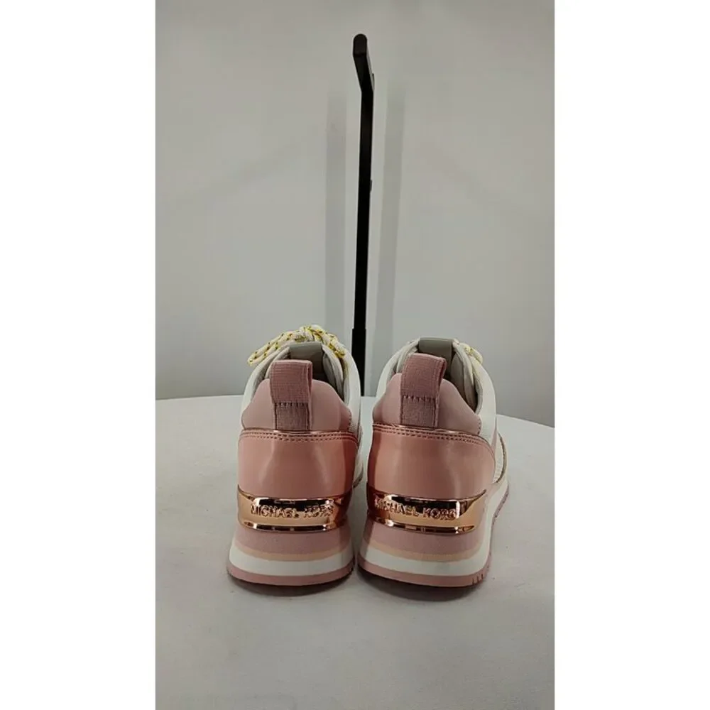 Michael Kors Pink Yellow White Mesh Platform Sneakers